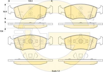 Girling 6119212 комплект тормозных колодок, дисковый тормоз на FIAT PANDA VAN (312_, 312)