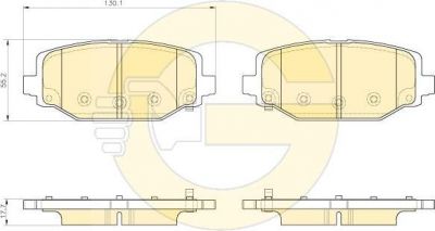 Girling 6119369 комплект тормозных колодок, дисковый тормоз на FIAT FREEMONT (JC_, JF_)