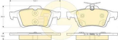 GIRLING Колодки тормозные задние FORD FOCUS II III MAZDA 3 OPEL VECTRA C VOLVO S40 (1683374, 6119382)
