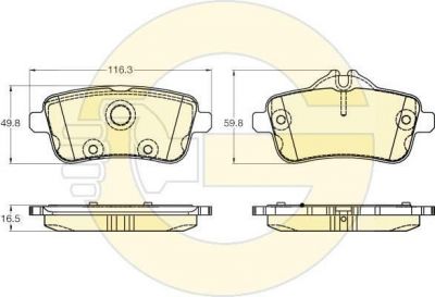 GIRLING Колодки тормозные дисковые 6119471 (6119471)