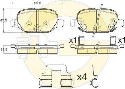 Girling 6119501 комплект тормозных колодок, дисковый тормоз на FIAT PANDA VAN (312_, 312)