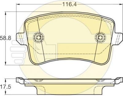 Girling 6120001 комплект тормозных колодок, дисковый тормоз на AUDI Q5 (8R)