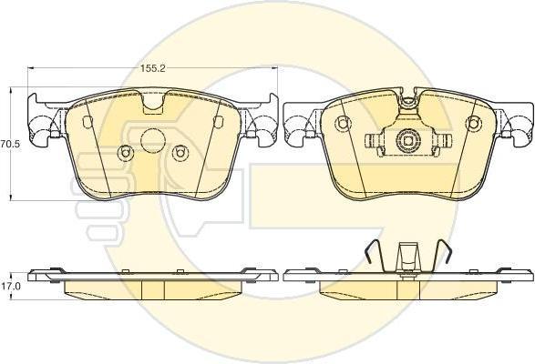 Girling 6120352 комплект тормозных колодок, дисковый тормоз на PEUGEOT 308 II