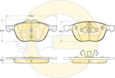 Girling 6120432 комплект тормозных колодок, дисковый тормоз на FORD TOURNEO CONNECT / GRAND TOURNEO CONNECT Kombi