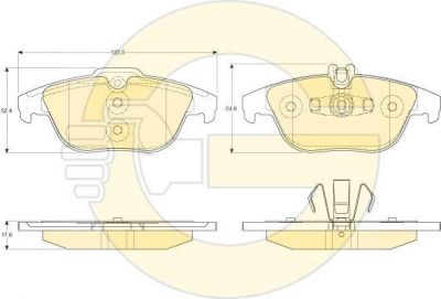 GIRLING Колодки тормозные MERCEDES W204/X204 07- задние (6120512, 6120512)