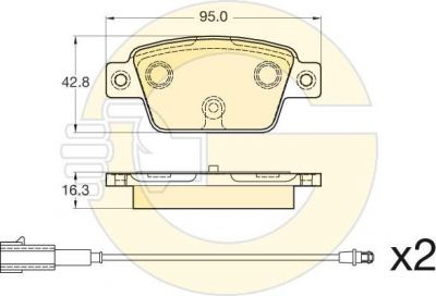 Girling 6120544 комплект тормозных колодок, дисковый тормоз на FIAT BRAVO II (198)