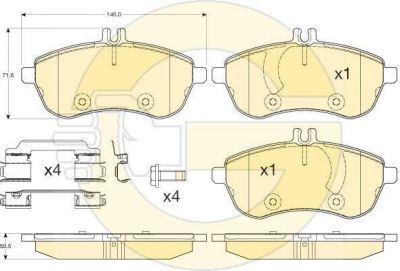 Girling 6120561 комплект тормозных колодок, дисковый тормоз на MERCEDES-BENZ C-CLASS T-Model (S204)