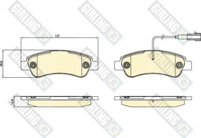 Girling 6120684 комплект тормозных колодок, дисковый тормоз на FIAT DUCATO фургон (250, 290)