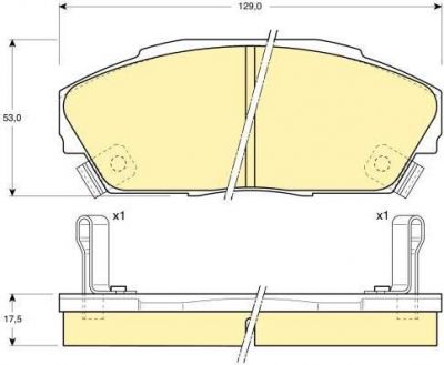 Girling 6130349 комплект тормозных колодок, дисковый тормоз на ACURA INTEGRA купе