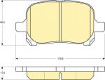 GIRLING Колодки тормозные передние TOYOTA CAMRY PREVIA 96- LEXUS RX300 00-03 116,6X59,3X16,5mm (0446548010, 6131529)