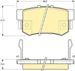 GIRLING Колодки тормозные HONDA ACCORD 90-/CIVIC 97-/CR-V II/FR-V/PRELUDE 92-00 задние (GDB3154, 6131549)