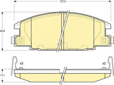 Girling 6131619 комплект тормозных колодок, дисковый тормоз на OPEL CAMPO (TF_)