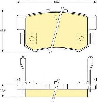 GIRLING Колодки тормозные зад. HONDA Accord VIII 03-> (43022SV4E50, 6131919)