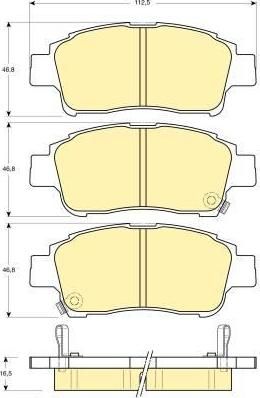 GIRLING Колодки тормозные передние TOYOTA YARIS (0446552030, 6132189)