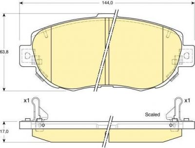 GIRLING Колодки тормозные передние LEXUS GS IS SC 3.0-4.3 97- (0446530110, 6132359)