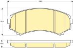 GIRLING Колодки тормозные передние MITSUBISHI PAJERO III (4605A471, 6132469)
