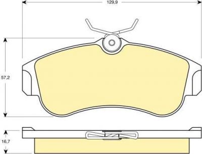 GIRLING Колодки тормозные передние NISSAN Almera II (N16) 00-, Primera 95-02 (410604M526, 6132711)