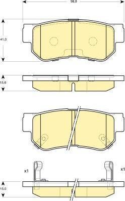 GIRLING Колодки торм. Hyundai Santa FE (GDB3298, 6132989)