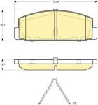 GIRLING Колодки тормозные зад. MAZDA 6 GG 2002-2008 (GJYB2648Z, 6133119)