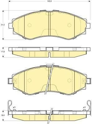 Girling 6133459 комплект тормозных колодок, дисковый тормоз на CHEVROLET EPICA (KL1_)