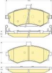 GIRLING Колодки тормозные HYUNDAI ELANTRA/MATRIX 1.5-2.0 00- передние (GDB3378, 6133789)
