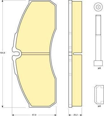 Girling 6133854 комплект тормозных колодок, дисковый тормоз на NISSAN ATLEON