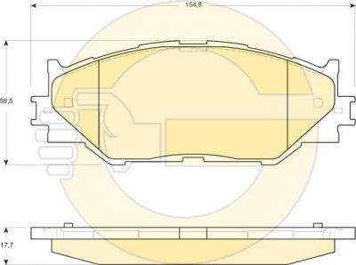 GIRLING Колодки тормозные LEXUS IS220/IS250 05- передние (GDB3410, 6134109)