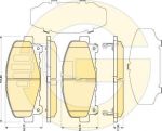 GIRLING Колодки тормозные передние Honda Accord IX 2,4L 08-> (45022TL0G51, 6134779)