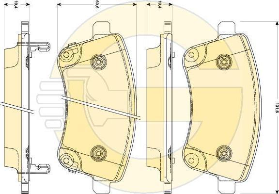 GIRLING Колодки тормозные зад. NISSAN Murano/Juke/Teana II//Renault Koleos//SUZUKI Grand Vitara 07-> (D4M609N00B, 6135089)