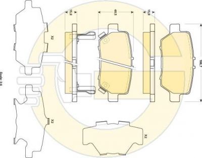 GIRLING Колодки тормозные задние HONDA LEGEND IV 06- (43022-SJA-E00, 6135129)