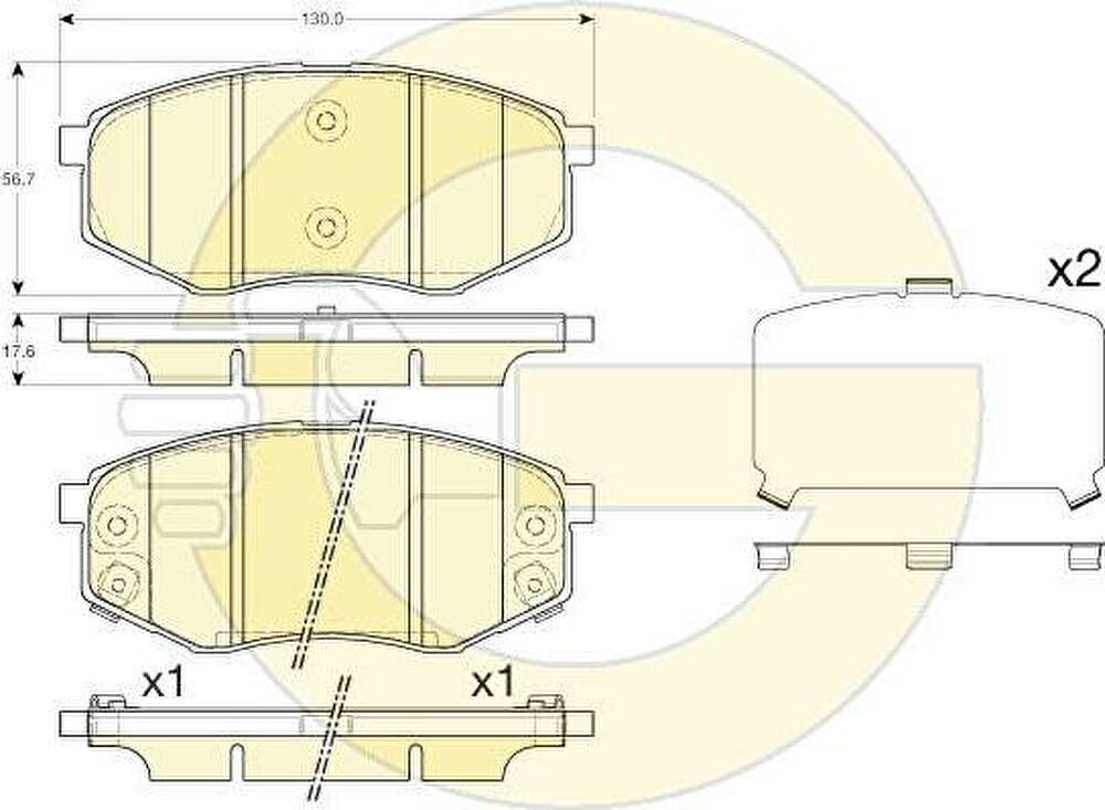 GIRLING КОМПЛЕКТ ТОРМОЗНЫХ КОЛОДОК, ДИСКОВЫЙ ТОРМОЗ (6135535)