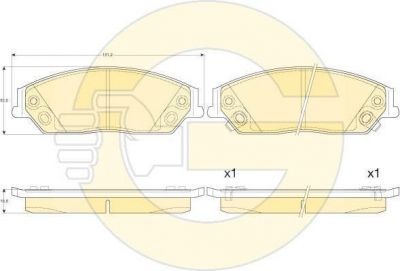 Girling 6136146 комплект тормозных колодок, дисковый тормоз на TOYOTA CAMRY седан (_XV4_)