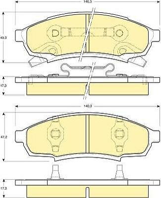 Girling 6140149 комплект тормозных колодок, дисковый тормоз на CHEVROLET LUMINA купе