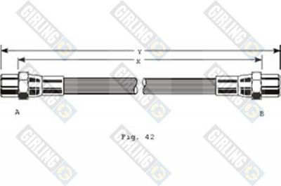 Girling 9001106 тормозной шланг на VW SCIROCCO (53B)