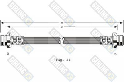 Girling 9001108 тормозной шланг на NISSAN CHERRY II Traveller (VN10)