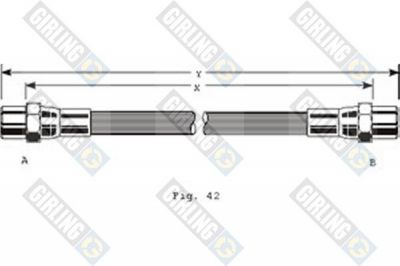 Girling 9001127 тормозной шланг на AUDI 80 (81, 85, B2)