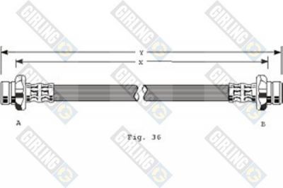 Girling 9001132 тормозной шланг на NISSAN CHERRY II купе (N10)