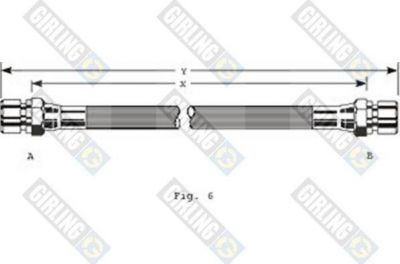 Girling 9001142 тормозной шланг на OPEL MANTA B CC (53_, 55_)