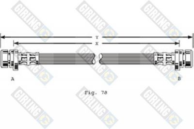 Girling 9001170 тормозной шланг на HONDA CIVIC III Hatchback (AL, AJ, AG, AH)