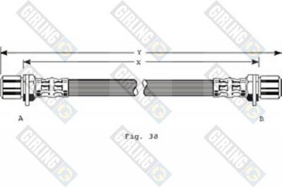 Girling 9001201 тормозной шланг на TOYOTA CAMRY (_V2_)