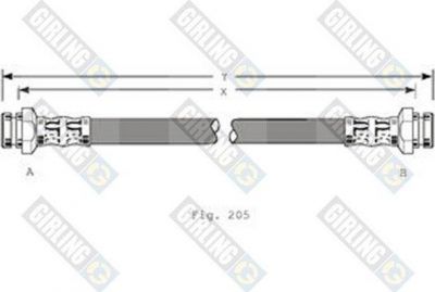 Girling 9001218 тормозной шланг на MITSUBISHI L 300 автобус (P0_W, P1_W, P2_W)