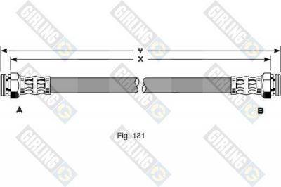 Girling 9001298 тормозной шланг на FIAT CINQUECENTO (170)