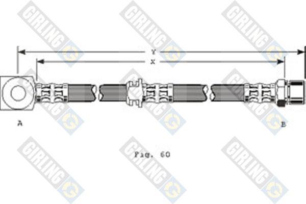 Girling 9001337 тормозной шланг на OPEL VECTRA B (36_)
