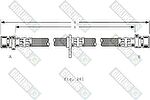 Girling 9001367 тормозной шланг на ROVER 600 (RH)