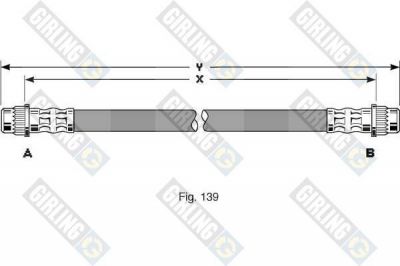 Girling 9001370 тормозной шланг на PEUGEOT 405 I Break (15E)