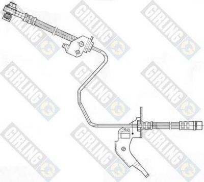 Girling 9004566 тормозной шланг на OPEL ASTRA H (L48)