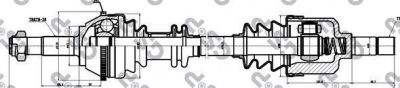 GSP 210037 Привод в сборе CITROEN JUMPER/FIAT DUCATO/PEUGEOT BOXER 1.9-2.8 94-02 лев. (ABS) (3272J4)