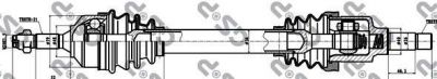 GSP 210043 Привод в сборе PEUGEOT 206 1.1-1.6 98-08 лев. (32727G)