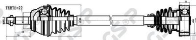 GSP 261009 приводной вал на VW GOLF III (1H1)