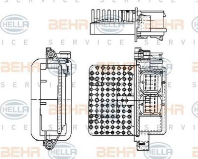 Hella 5HL 351 321-161 регулятор, вентилятор салона на RENAULT CLIO I (B/C57_, 5/357_)